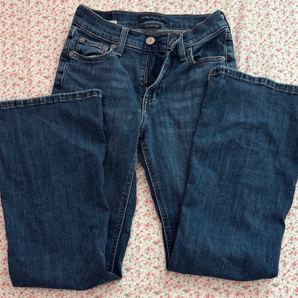 American Eagle Outfitters Dark Blue Boot Leg Jeans